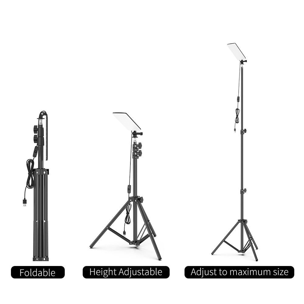 Portable LED Outdoor Camping Lamp: LED Work Light USB Tripod 