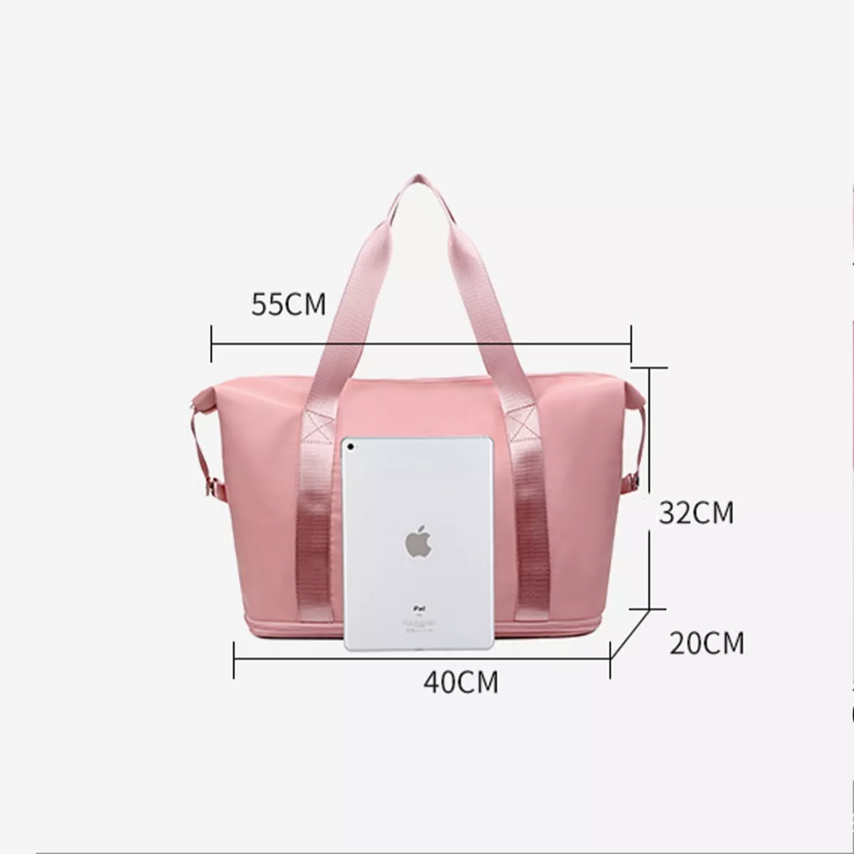 Travel Bag: Wet/Dry Pockets, Large Capacity