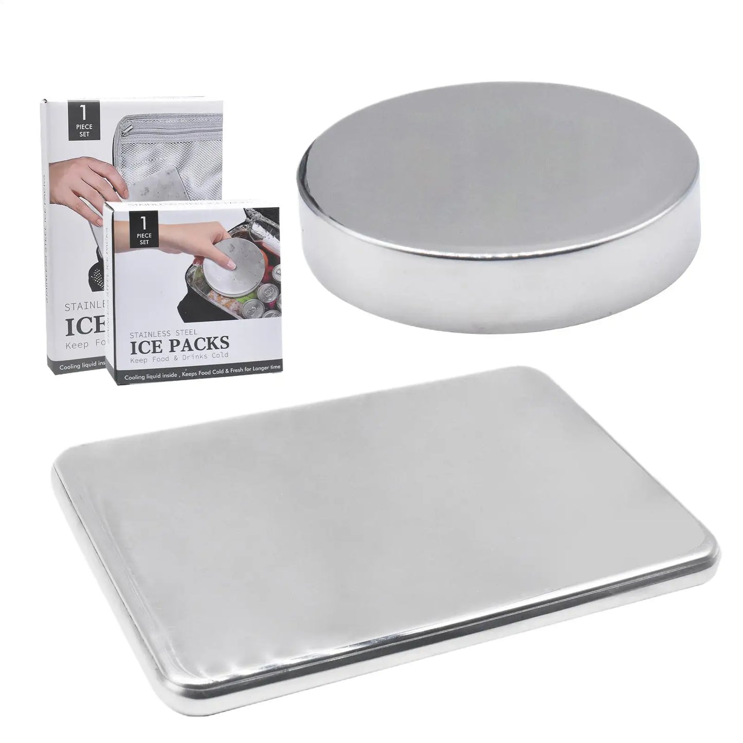 Ice Packs for Lunch Boxes Stainless Steel Cold Packs Long Lasting Quick Freeze Reusable Cooler Camping Kitchen Accessories