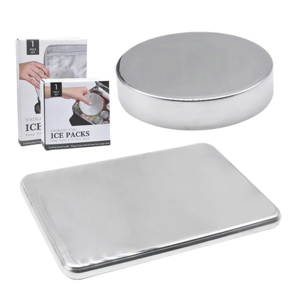 Ice Packs for Lunch Boxes Stainless Steel Cold Packs Long Lasting Quick Freeze Reusable Cooler Camping Kitchen Accessories