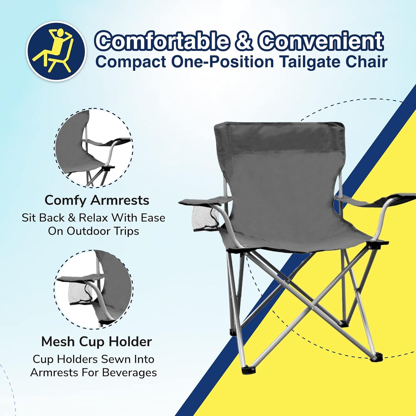 Camping Chair: Portable Weather Station Chair - Lightweight & Comfy Outdoor
