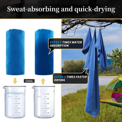 Quick-Dry Towel 40x80CM - Swim, Gym, Beach, Camping