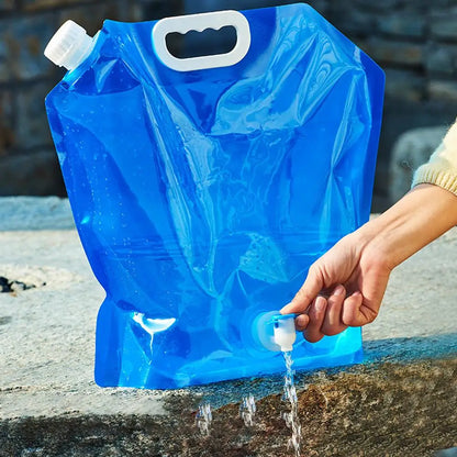5L Portable Camping Water Bag Foldable Drinking Water Bucket Large Capacity Water Container For Outdoor Travel Lightweight