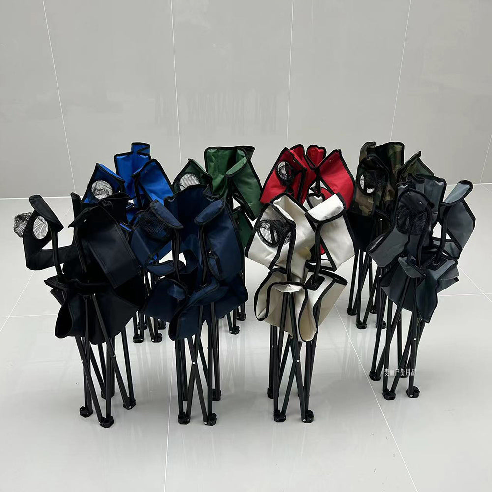 Outdoor Foldable Camping Chair with Bottle Holder
