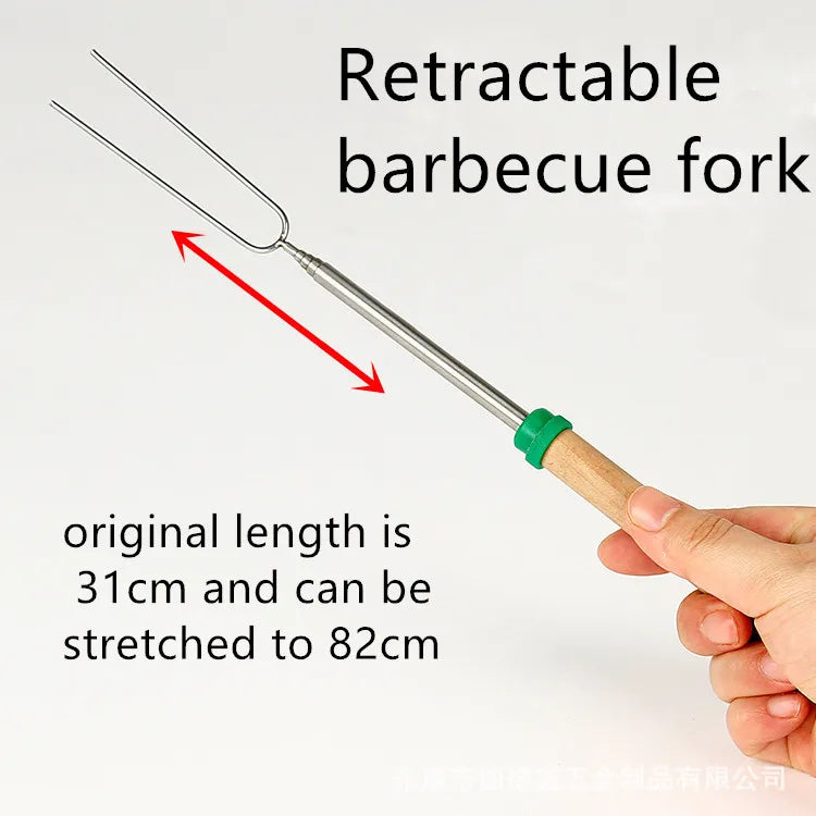 BBQ Skewers: Telescopic Extendable Hot Dog Roasting Forks