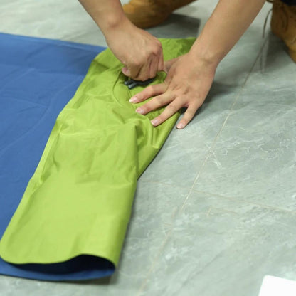 Sleeping Pad: Camping Inflatable Mattress with Built-in Pillow & Pump