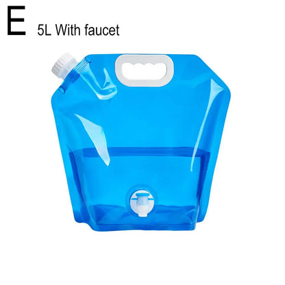 5L Portable Camping Water Bag Foldable Drinking Water Bucket Large Capacity Water Container For Outdoor Travel Lightweight