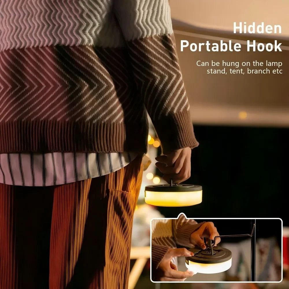 Portable LED Camping Lamp: 10m Type-C Rechargeable