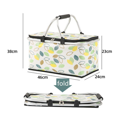 Picnic Basket: Thermal Insulated Picnic Bag - Large Waterproof Cooler Box