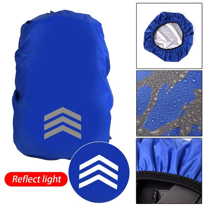 Outdoor Backpack Waterproof Rain Cover Reflective Lightweight Bag Dust Cover for Hiking Mountaineering Safety Travel 18-45L Use