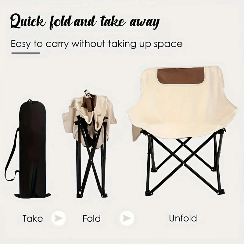 Outdoor Folding Camping Chair, Ultra Light Portable Seat for Picnic, Fishing, Hiking, Camping & Travel, Easy to Carry Chair