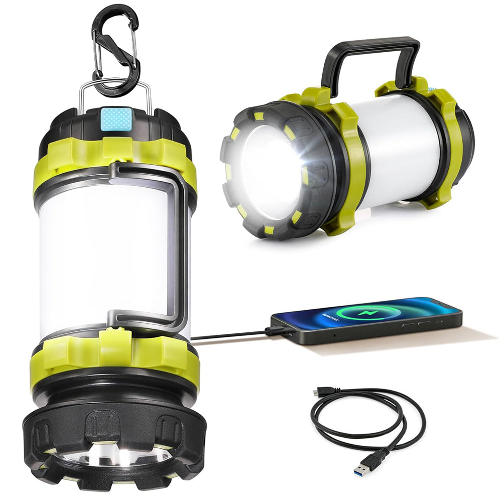 USB Rechargeable Flashlight - 6 Modes LED Camping Lantern