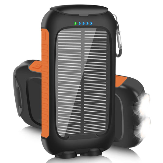 Solar Power Bank 10000mAh Waterproof Fast Charge USB