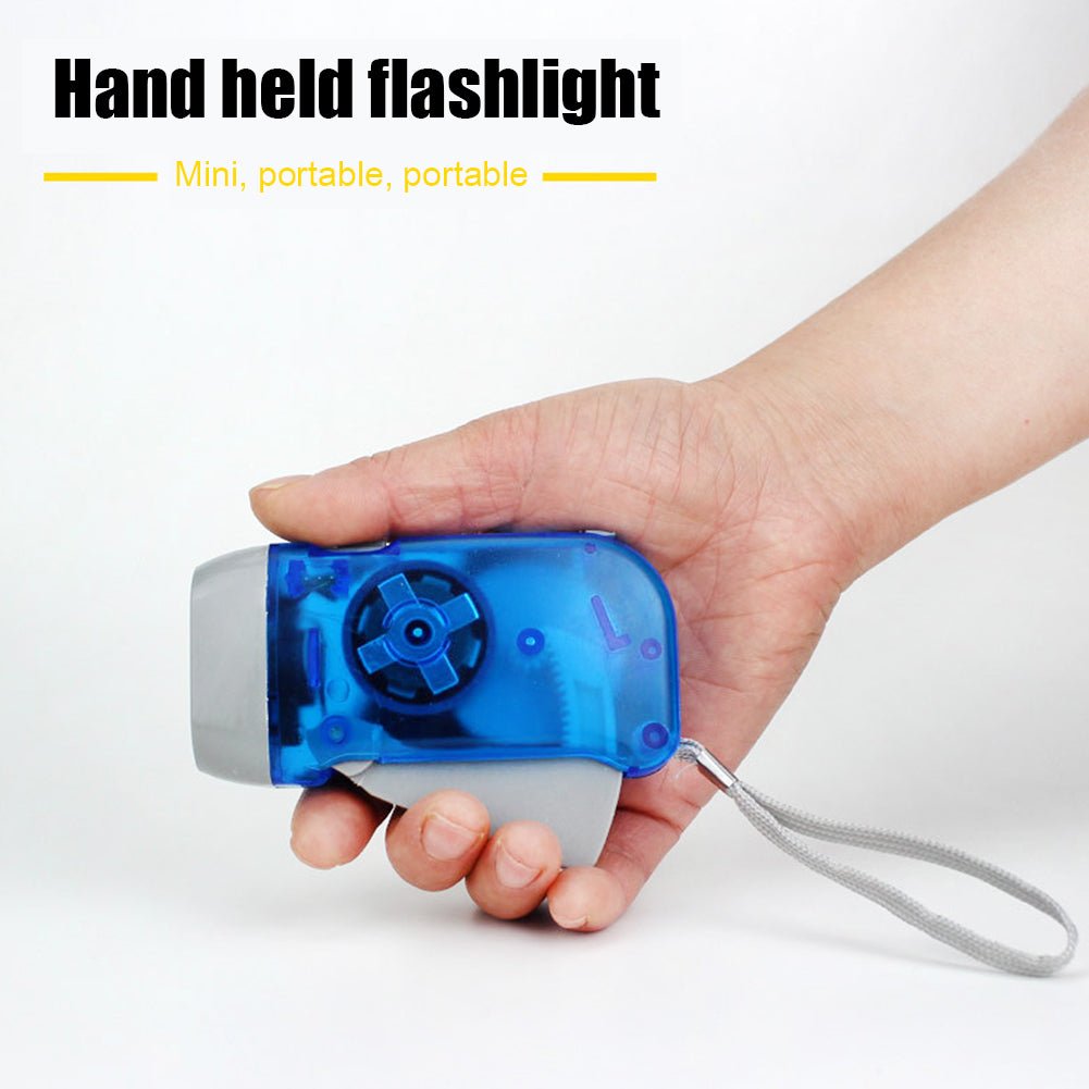 Hand Crank Flashlight: LED Dynamo Emergency Camping Torch