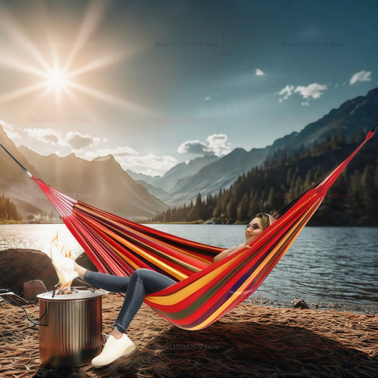 Outdoor Camping Hammock - Double Thick & Portable