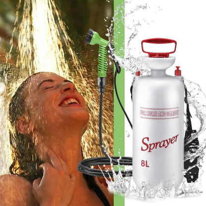 Portable Camp Shower 8L: Multi-Use Sprayer for Outdoors