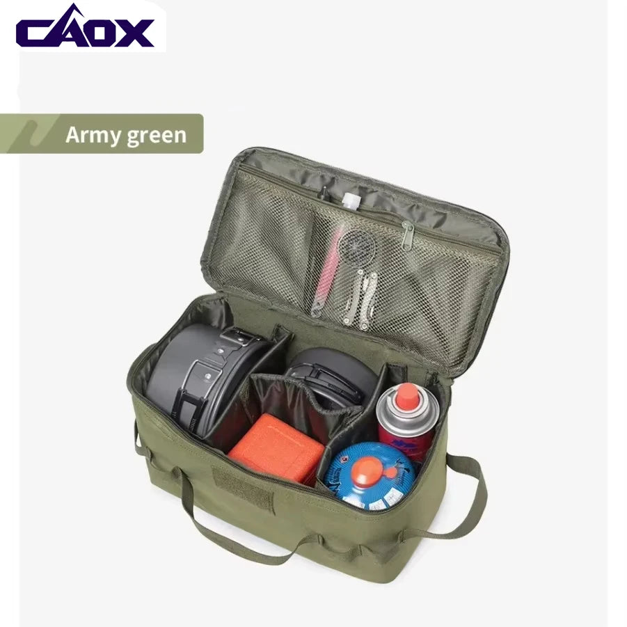 CAOX Outdoor Camping Picnic Bag Camping Supplies Tactical Gear Tent Camping Accessories Large Capacity Travel Bag Picnic Bag