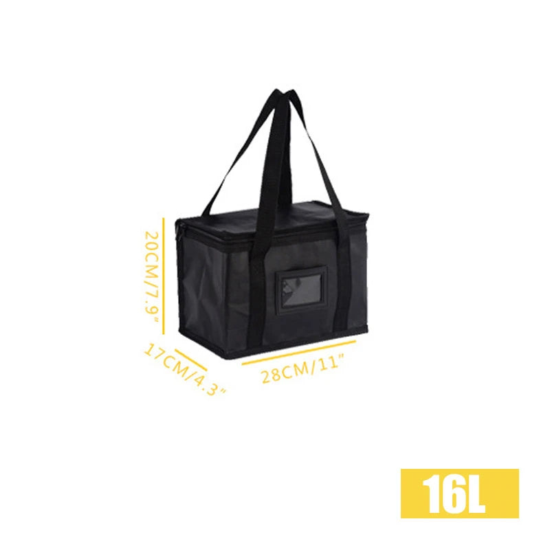 16L Insulated Thermal Cooler Bag Insulation To Keep Cold Large Capacity Portable Lunch Bag Zip Picnic Camping Tin Foil Food Bag