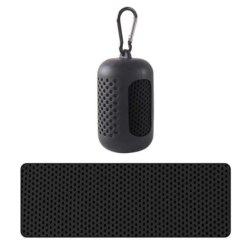 Cooling Quick Dry Towel: Silicone Wrapped for Sports & Beach