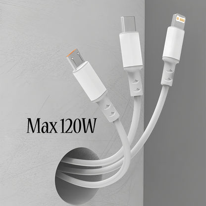 USB Charger Cable: Micro USB, Type C for iPhone & Samsung