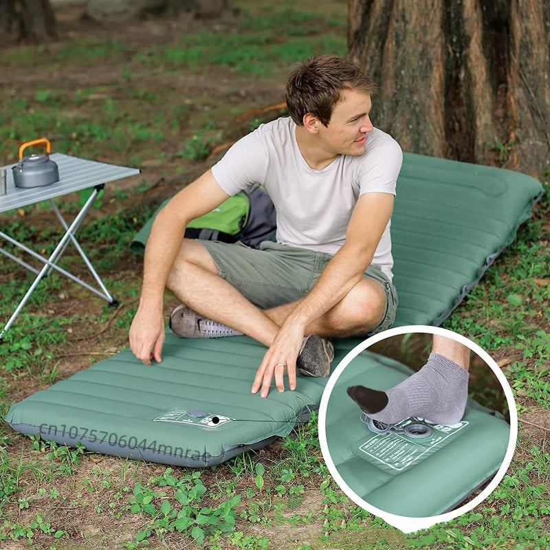 Inflatable Mattress & Camping Pillow - Moisture-Proof Pad