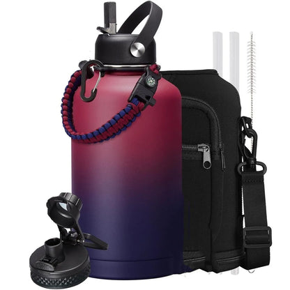 Steel Sports Water Bottle 64oz - Ultimate Hydration Set