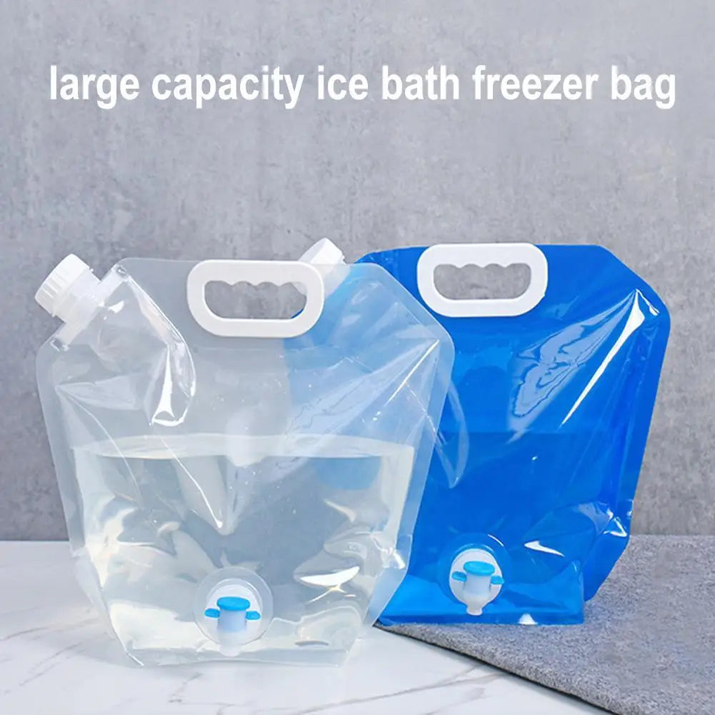 5L Portable Camping Water Bag Foldable Drinking Water Bucket Large Capacity Water Container For Outdoor Travel Lightweight