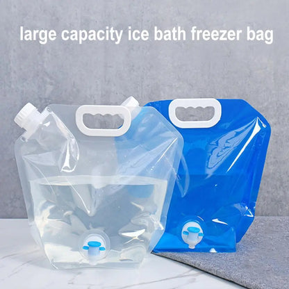 5L Portable Camping Water Bag Foldable Drinking Water Bucket Large Capacity Water Container For Outdoor Travel Lightweight