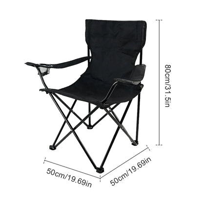 Outdoor Foldable Camping Chair with Bottle Holder