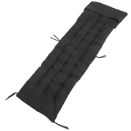 Dark Gray Bench Cushion with Backrest for Outdoor Lounge