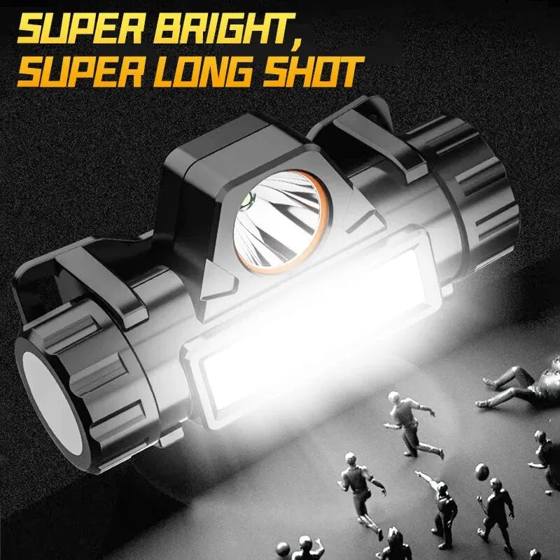 LED Headlamp: Long Battery, Strong Light for Night Fishing