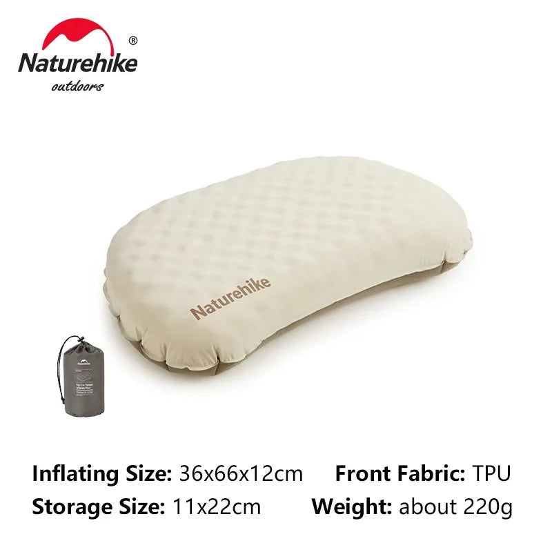 Naturehike Feather Bone 2-in-1 Foam Inflatable Pillow Waterproof Oilproof Stainproof Adjustable Soft Breathable Camp Travel Nap