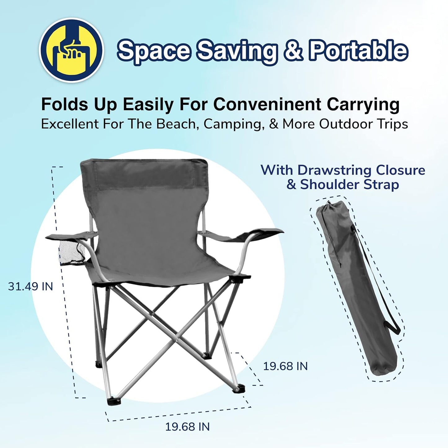 Camping Chair: Portable Weather Station Chair - Lightweight & Comfy Outdoor
