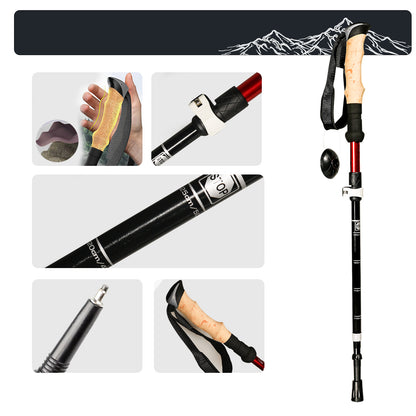 Hiking Sticks: Ultralight Folding Trekking Pole - Portable & Anti-Slip Stick