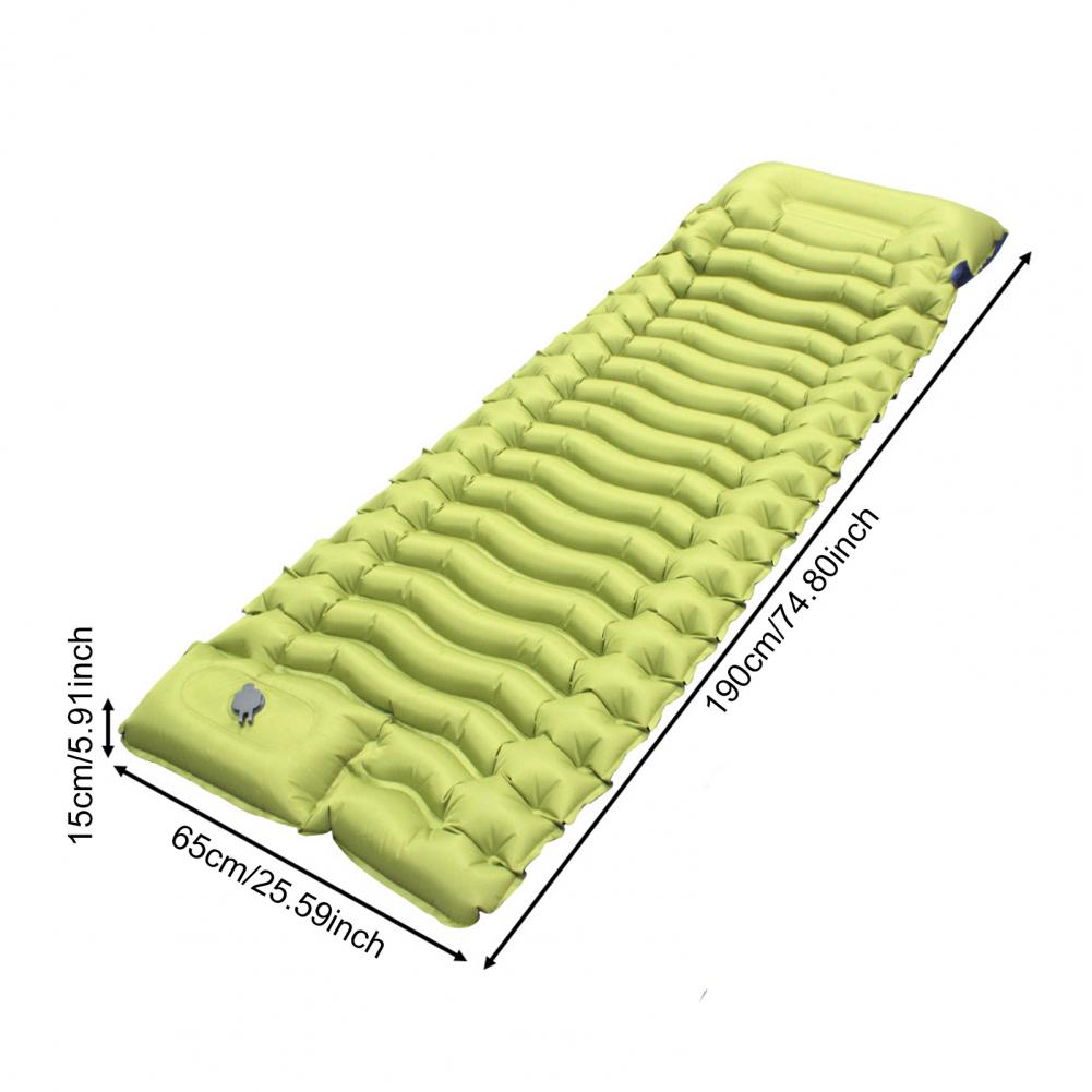 Sleeping Pad: Camping Inflatable Mattress with Built-in Pillow & Pump