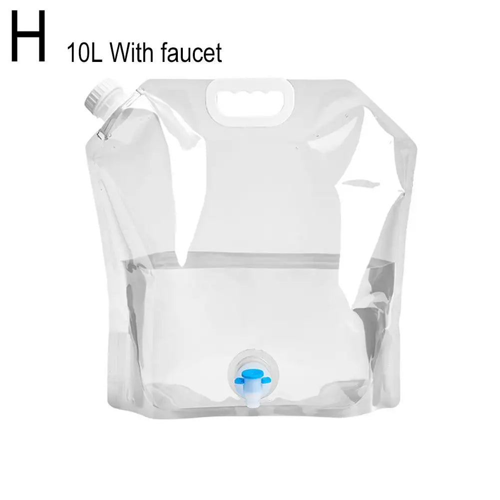 5L Portable Camping Water Bag Foldable Drinking Water Bucket Large Capacity Water Container For Outdoor Travel Lightweight