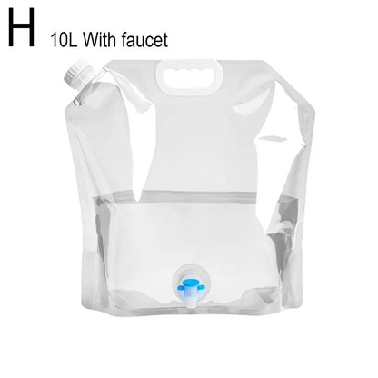 5L Portable Camping Water Bag Foldable Drinking Water Bucket Large Capacity Water Container For Outdoor Travel Lightweight