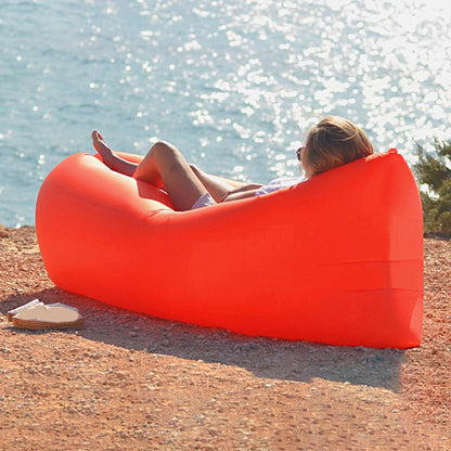 Inflatable Lounger Air Sofa Foldable Sleeping Bag Camping Beach Air Mattress Water Proof Couch Inflatable Lazy Sofa for Picnic