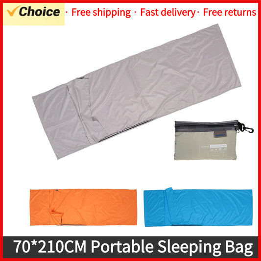 Portable Sleeping Bag Liner with Pillowcase - TOMSHOO 70x210CM