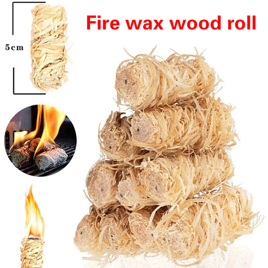 Fire Starters 8 Pcs - Natural Pine for Fireplace & BBQ