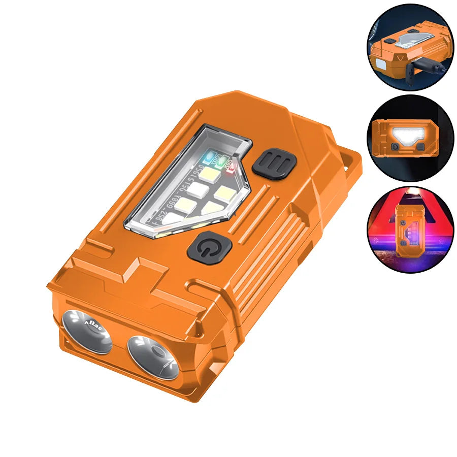 Mini Keychain EDC Flashlight - Rechargeable Magnetic Torch