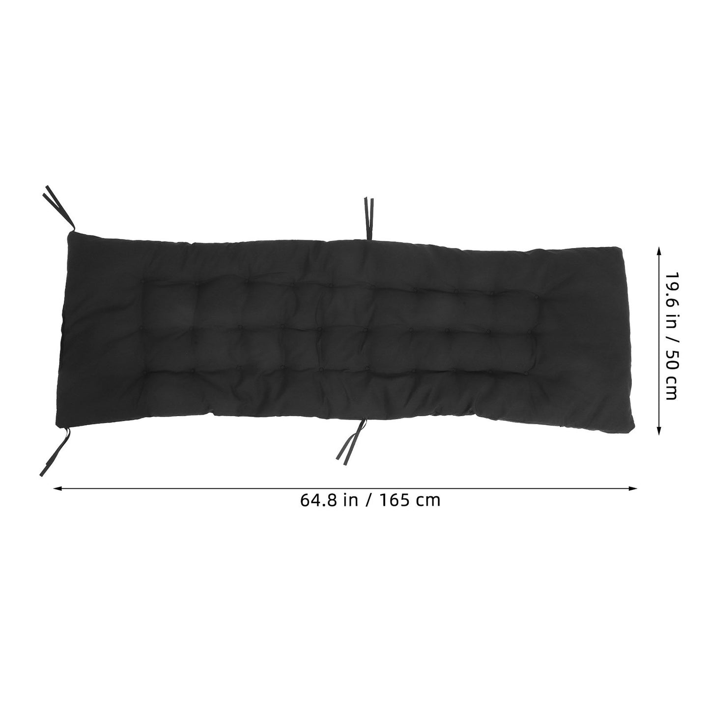 Dark Gray Bench Cushion with Backrest for Outdoor Lounge
