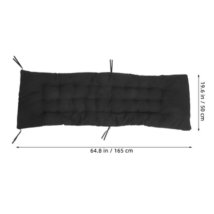 Dark Gray Bench Cushion with Backrest for Outdoor Lounge