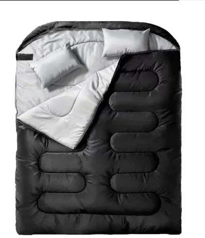 Flannel Twin Sleeping Bag - 2 Person, All-Season Camping