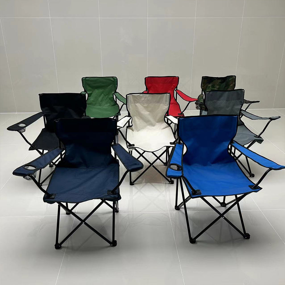 Outdoor Foldable Camping Chair with Bottle Holder