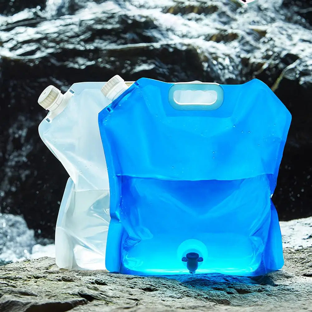 5L Portable Camping Water Bag Foldable Drinking Water Bucket Large Capacity Water Container For Outdoor Travel Lightweight