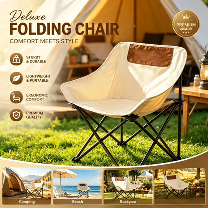 Outdoor Folding Camping Chair, Ultra Light Portable Seat for Picnic, Fishing, Hiking, Camping & Travel, Easy to Carry Chair