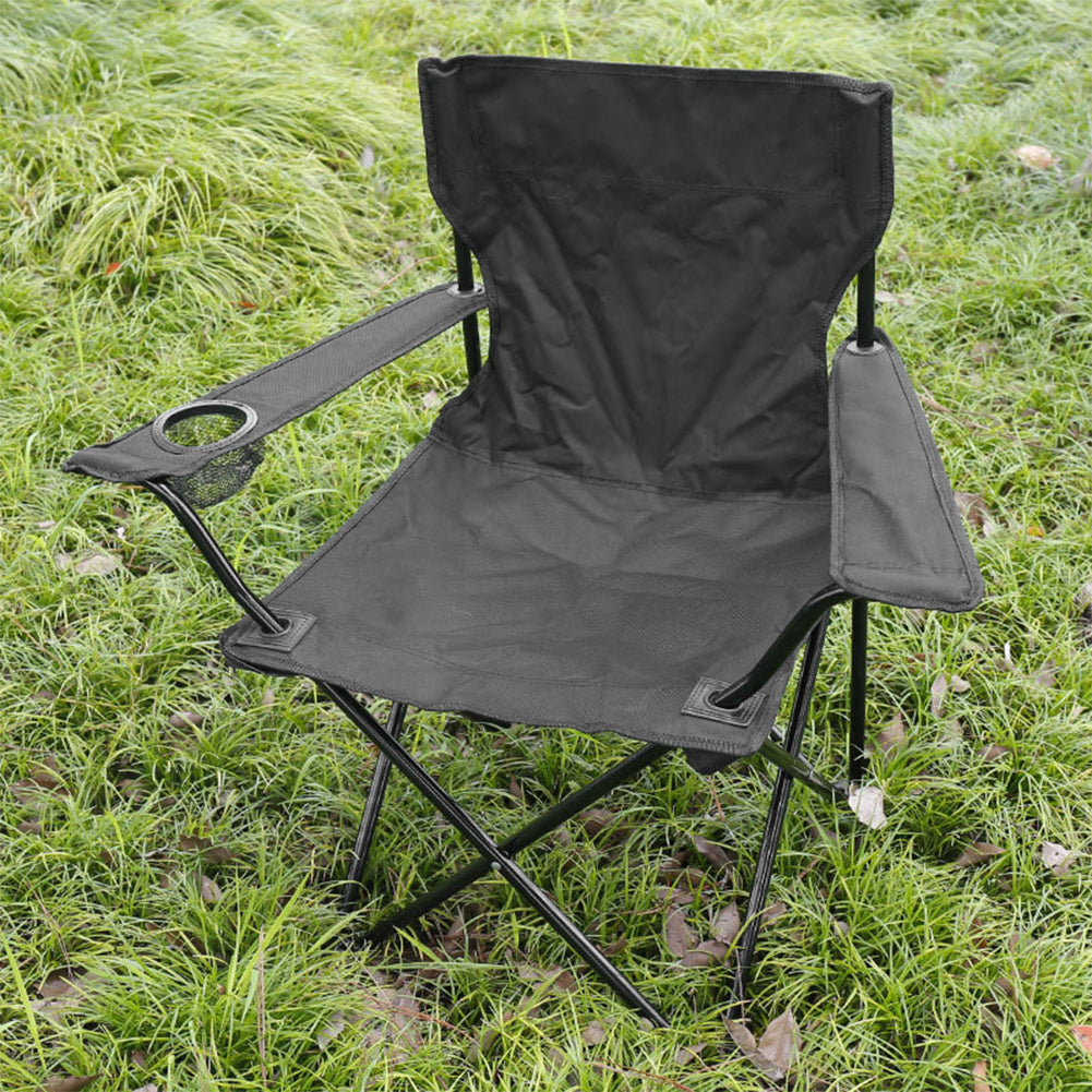 Outdoor Foldable Camping Chair with Bottle Holder