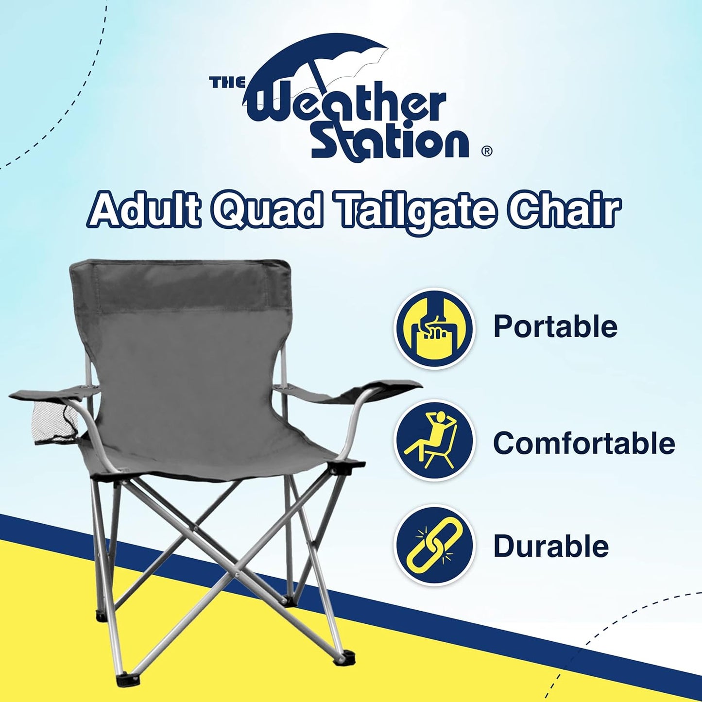 Camping Chair: Portable Weather Station Chair - Lightweight & Comfy Outdoor