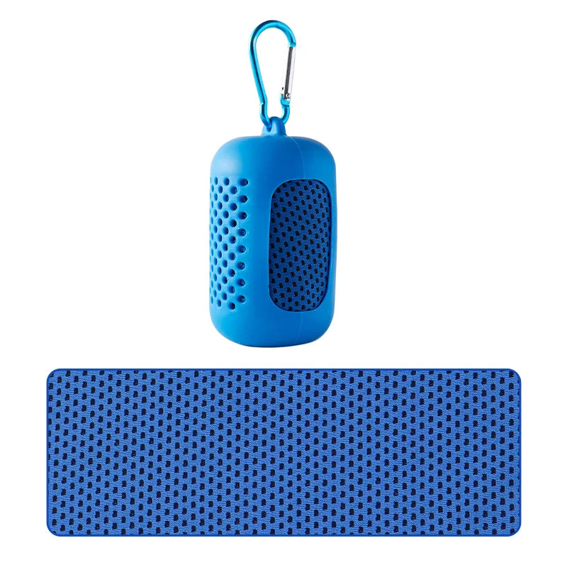 Cooling Quick Dry Towel: Silicone Wrapped for Sports & Beach